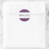 Lees de Bijbel Matthew 7:24-27 Ronde Sticker (Tas)