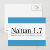 Lees de Bijbel Nahum 1:7 Briefkaart (Voorkant / Achterkant)