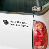 Lees de Bijbel. Ontmoet de auteur Bumpersticker (Op Truck)