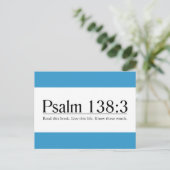 Lees de Bijbel Psalm 138:3 Briefkaart (Staand voorkant)
