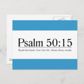 Lees de Bijbel Psalm 50:15 Briefkaart (Voorkant / Achterkant)