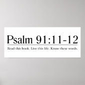 Lees de Bijbel psalm 91:11-12 Poster (Voorkant)