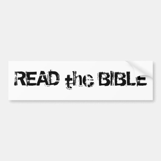 Lees de Bijbel White Black Bumpersticker (Voorkant)