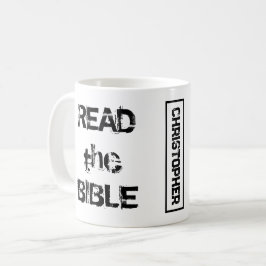 Lees de Bijbel wit en zwart Koffiemok