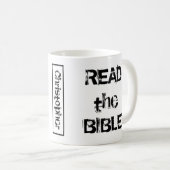 Lees de Bijbel wit en zwart Koffiemok (Voorkant rechts)
