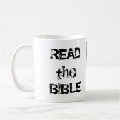 Lees de Bijbel wit en zwart Koffiemok (Links)