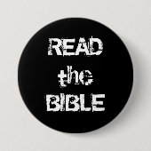 Lees de Bijbel zwart en wit Ronde Button 7,6 Cm (Voorkant)