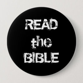 Lees de Bijbel zwart en wit Ronde Button 7,6 Cm