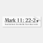 Lees de bijbelmarkering 11:22-24 bumpersticker (Voorkant)