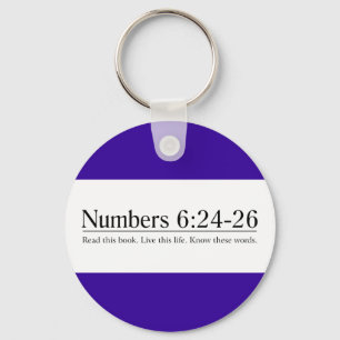 Lees de bijbelnummers 6:24-26 sleutelhanger