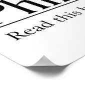 Lees de Bijbelse Filippijnen 4:8 Poster (Hoek)