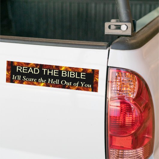Lees de Bijbelse grappige Religieuze Humor Bumpersticker (Op Truck)