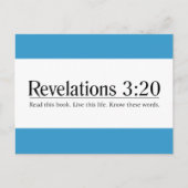 Lees de bijbelversies 3:20 briefkaart (Voorkant)
