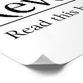 Lees de bijbelversies 3:20 poster (Hoek)