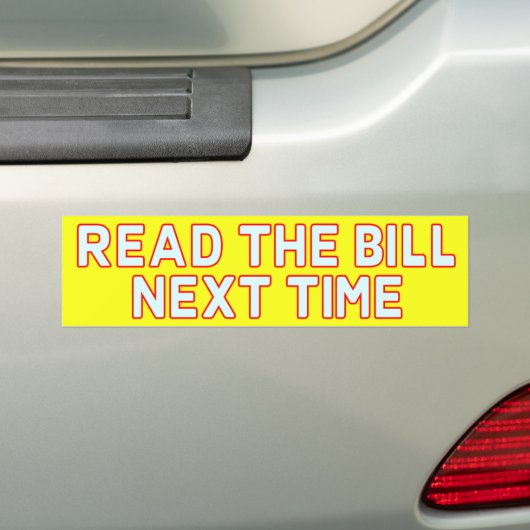 Lees de Bill Bumpersticker (Op auto)