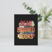 Lees de boekenlezer voor verboden boeken briefkaart (Staand voorkant)