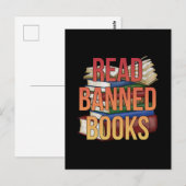 Lees de boekenlezer voor verboden boeken briefkaart (Voorkant / Achterkant)