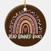 Lees de boekenluipaard voor boekovers keramisch ornament (Achterkant)