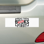 Lees de boekenoverlagen van de banken bumpersticker (Op auto)