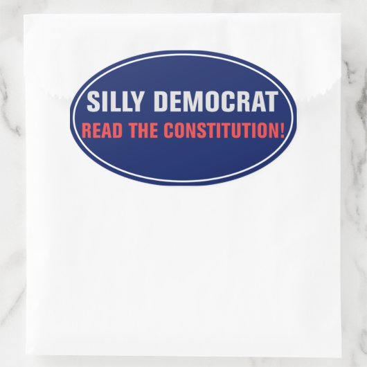 Lees de constitutiesticker ovale sticker (Tas)