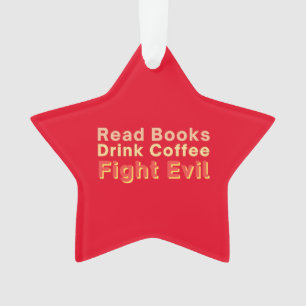 Lees de Drink van Boeken Koffiegevecht Ornament