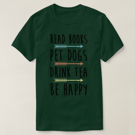 Lees de Drink van de Dogs van het Pet van Boeken F T-shirt (Design voorkant)