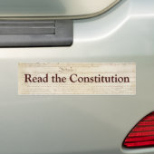 Lees de Grondwet Bumpersticker (Op auto)