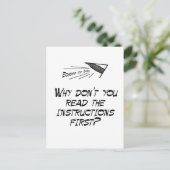 Lees de instructies briefkaart (Staand voorkant)