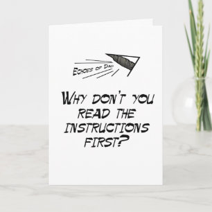 Lees de instructies kaart