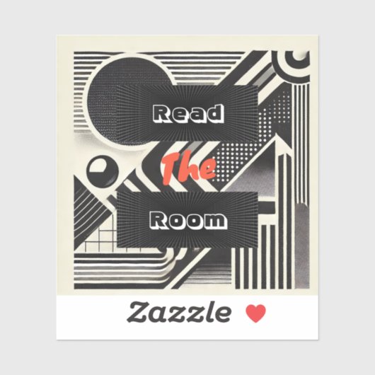 Lees de kamer Retro Custom-Cut Vinyl Sticker (Vel)