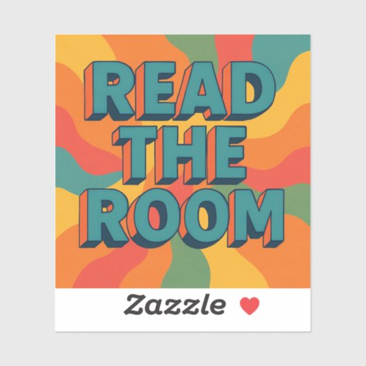 Lees De Kamer Retro Sticker (Vel)