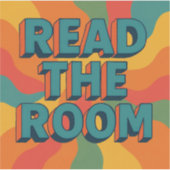 Lees De Kamer Retro Sticker (Voorkant)