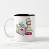 Lees de kat van de kamer tweekleurige koffiemok (Links)