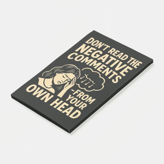 Lees de negatieve reacties niet post-it® notes (Schuin)