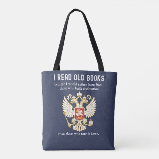 Lees de oude Boeken Conservatieve Anticultuur annu Tote Bag (Achterkant)