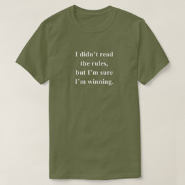 Lees De Regels Grappige Spel Uitdrukking Met Witte T-shirt