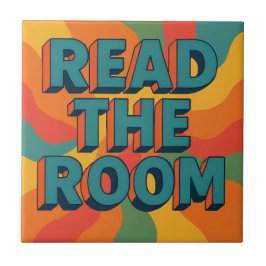 Lees de retro van de kamer tegeltje