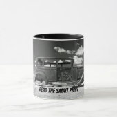 Lees de Small Print Rusty Old Car Coffee Mok (Midden)
