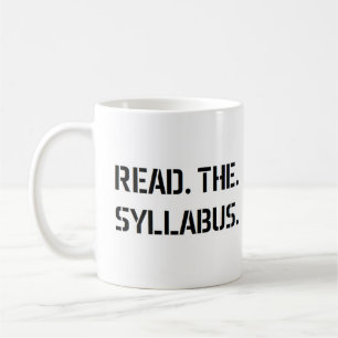 lees de syllabus koffiemok