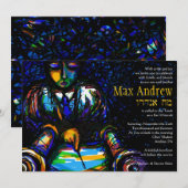 Lees de Torah Bar Bat Mitswa Uitnodiging (Voorkant / Achterkant)