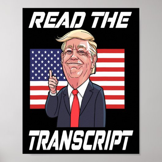 Lees De Transcript Trump Vrouwen Mannen Cadeaus Tr Poster (Voorkant)