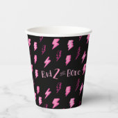 Lees de twee botten, meisjes roze bliksemschicht papieren bekers (Voorkant)