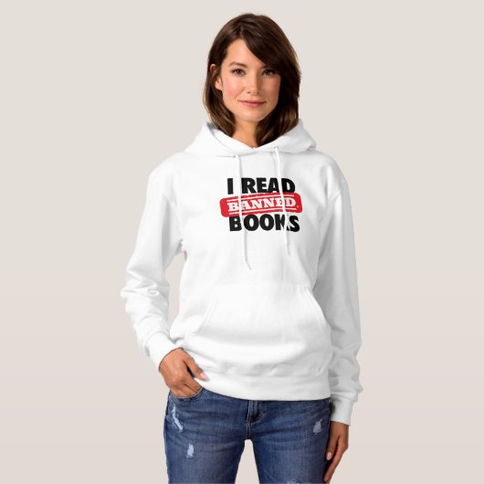 Lees de Verboden Boeken Hoodie (Voorkant volledig)