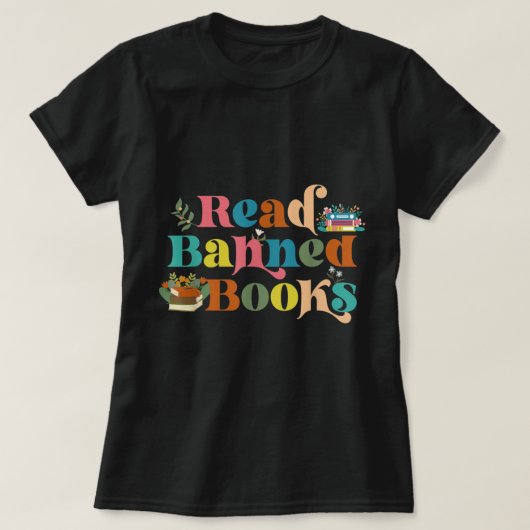 Lees de verboden boeken T-Shirt (Design voorkant)