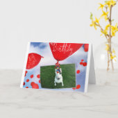 Lees de verjaardagskaart van de tv-terriër kaart (Gele Bloem)