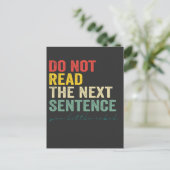 Lees de volgende zin Funny Retro niet Briefkaart (Staand voorkant)