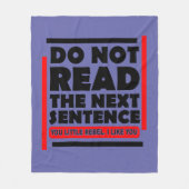 Lees de volgende zin-leraar niet fleece deken (Voorkant)