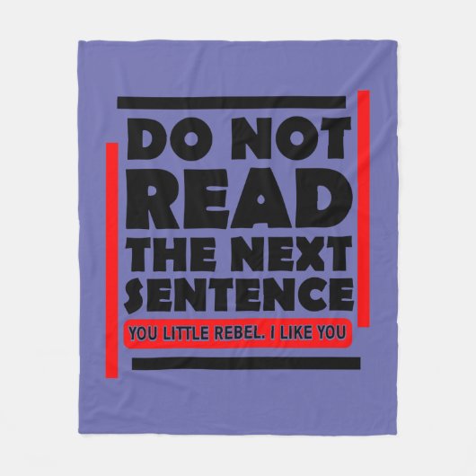 Lees de volgende zin-leraar niet fleece deken (Voorkant)