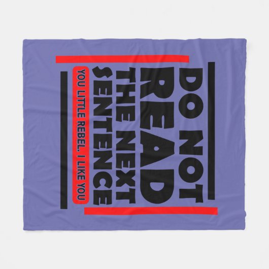 Lees de volgende zin-leraar niet fleece deken (Voorkant (Horizontaal))