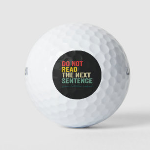 Lees de volgende zin niet grappig Vintage Retro Golfballen